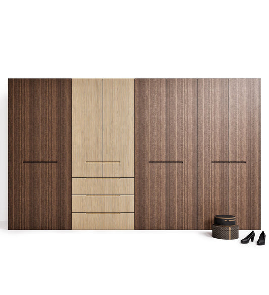 Fluvia Trama - Customizable dressing wardrobe with hinged doors - Rovalux