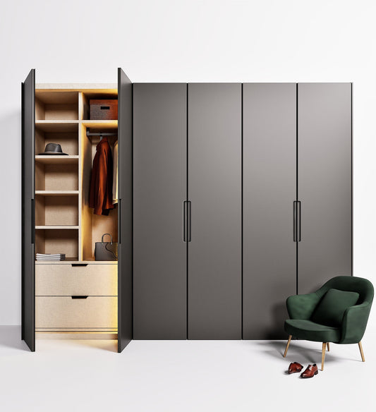 Minera Nova - Customizable dressing wardrobe with hinged doors - Rovalux