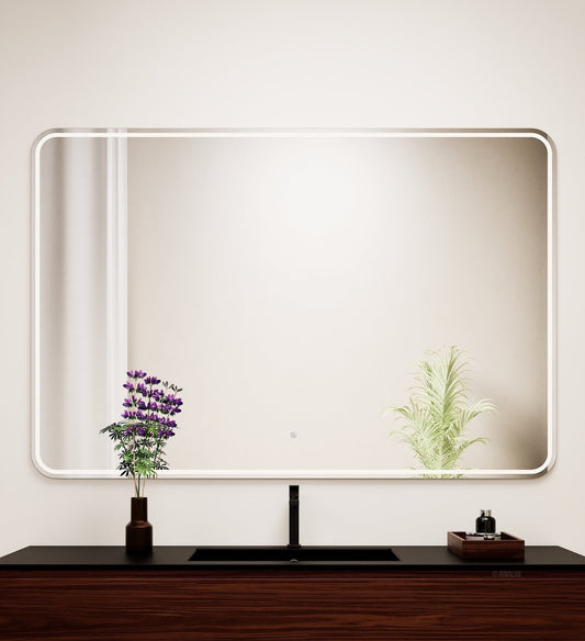 Aurora RECTO Mirror with Integrated LED Lighting - ROVALUX