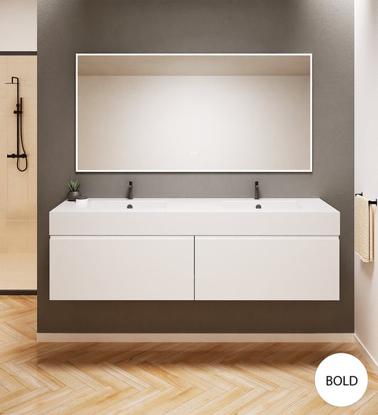 ALBA – Double Corian® Basin Unit with 2 Aligned Drawers - ROVALUX