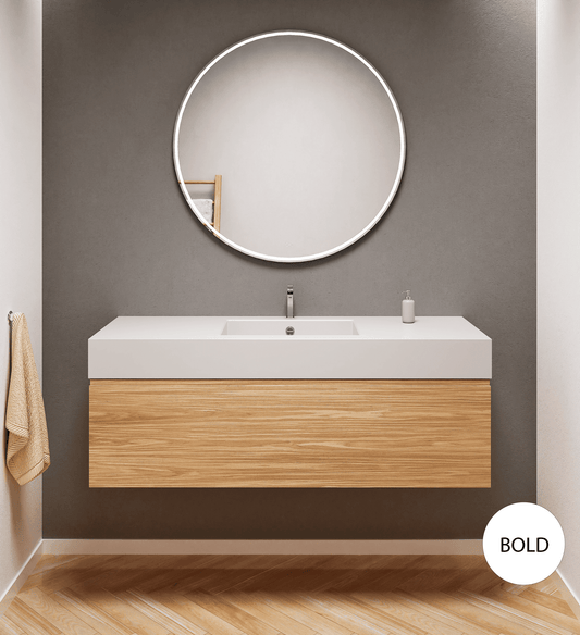 Aurora - Plan vasque en Corian® & Meuble à 1 tiroir