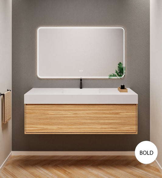 Aurora Frame – Corian® Basin with 1 Drawer Vanity - ROVALUX