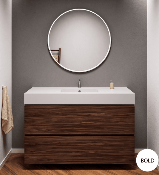 Aurora – Corian® Basin Unit with 2 Stacked Drawers - ROVALUX