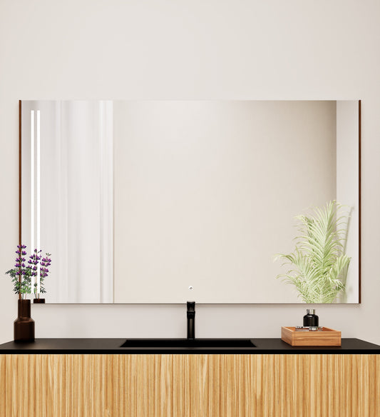 Fluvia RECTO Mirror with Integrated LED Lighting - ROVALUX