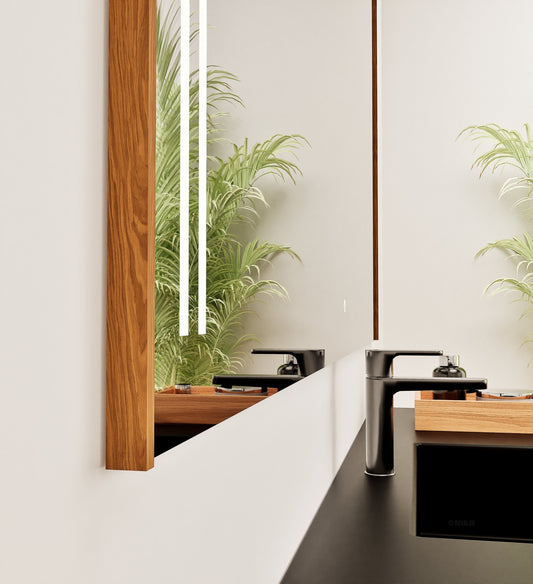 Fluvia RECTO Mirror with Integrated LED Lighting - ROVALUX