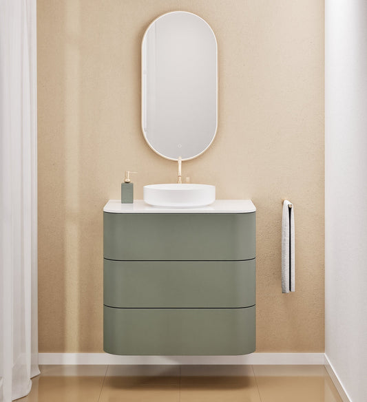 Serenia Rise Single Set - Corian® Sink & Countertop with 3 Drawers - ROVALUX