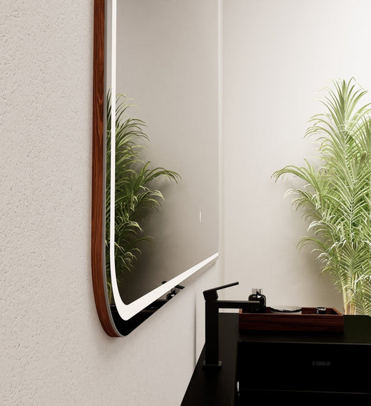 Aurora RECTO Mirror with Integrated LED Lighting - ROVALUX