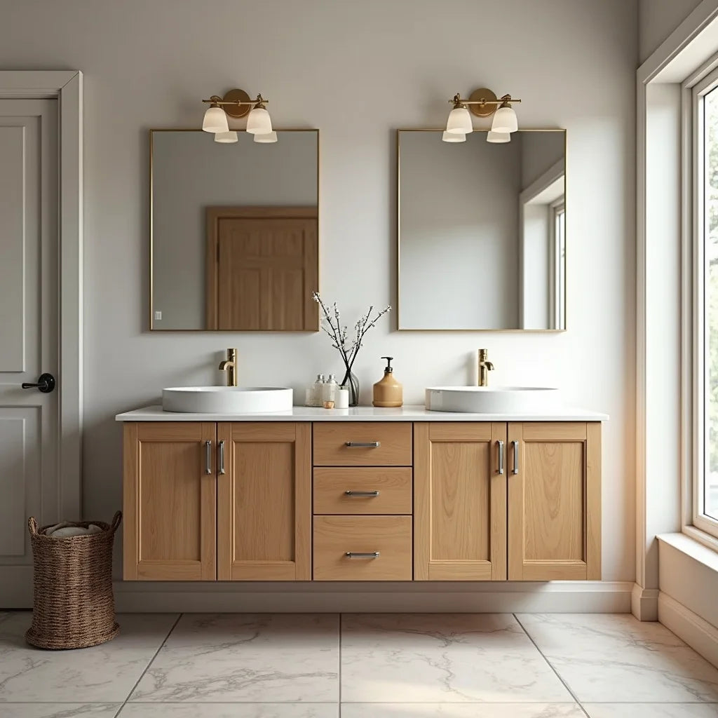 Solid Wood Bathroom Cabinets - Solid Wood Bathroom Cabinets: Timeless Warmth for Your Space