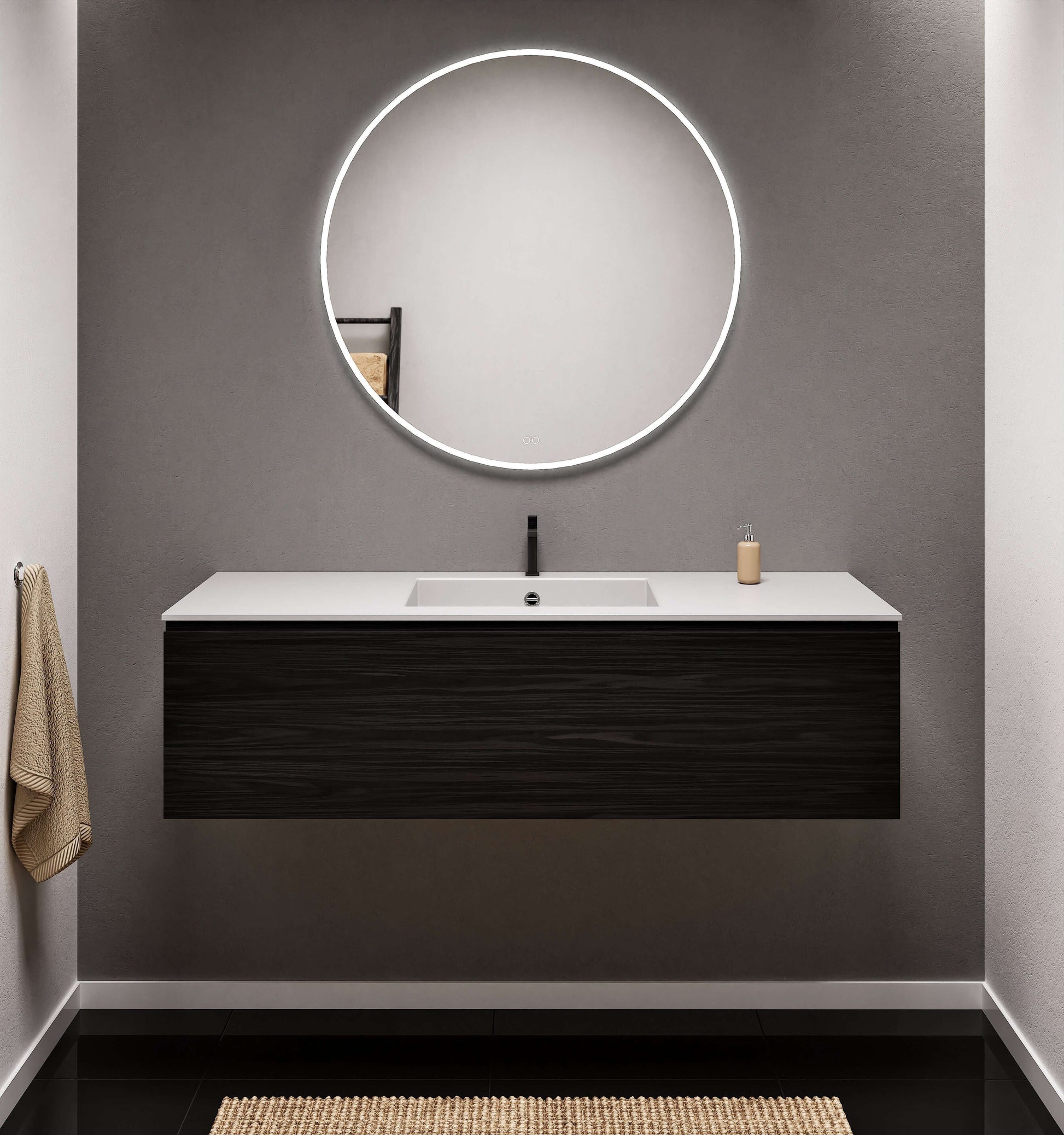 ecomposer-wood color-black-wood, ecomposer-sink color-designer-white