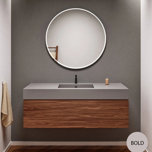 Aurora Single Set  -  Corian Basin & Countertop with 1 Drawer Vanity