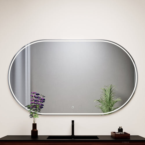 Aurora Ova Mirror with Integrated LED Lighting - ROVALUX
