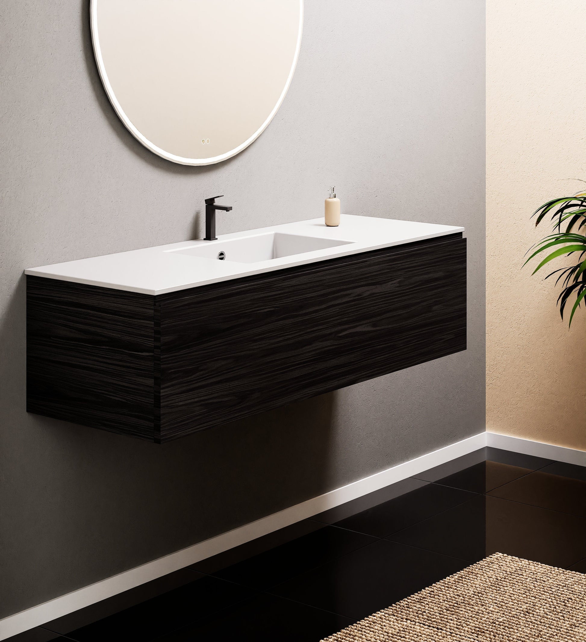 ecomposer-wood color-black-wood, ecomposer-sink color-designer- white