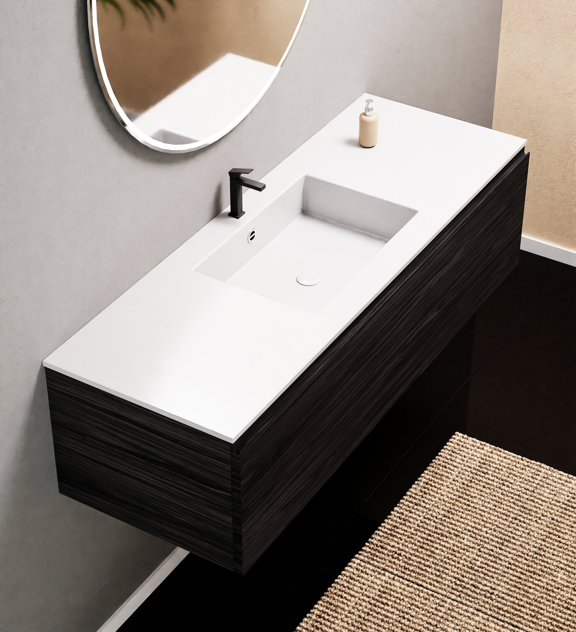 ecomposer-wood color-black-wood, ecomposer-sink color-designer-white