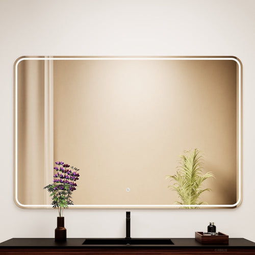 Aurora RECTO Mirror with Integrated LED Lighting - ROVALUX
