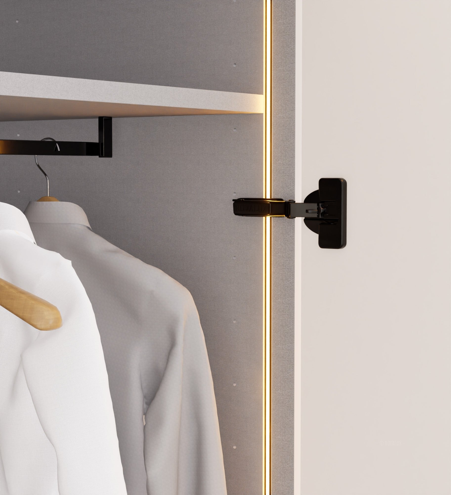 AVENA - Customizable dressing wardrobe with hinged doors - Rovalux