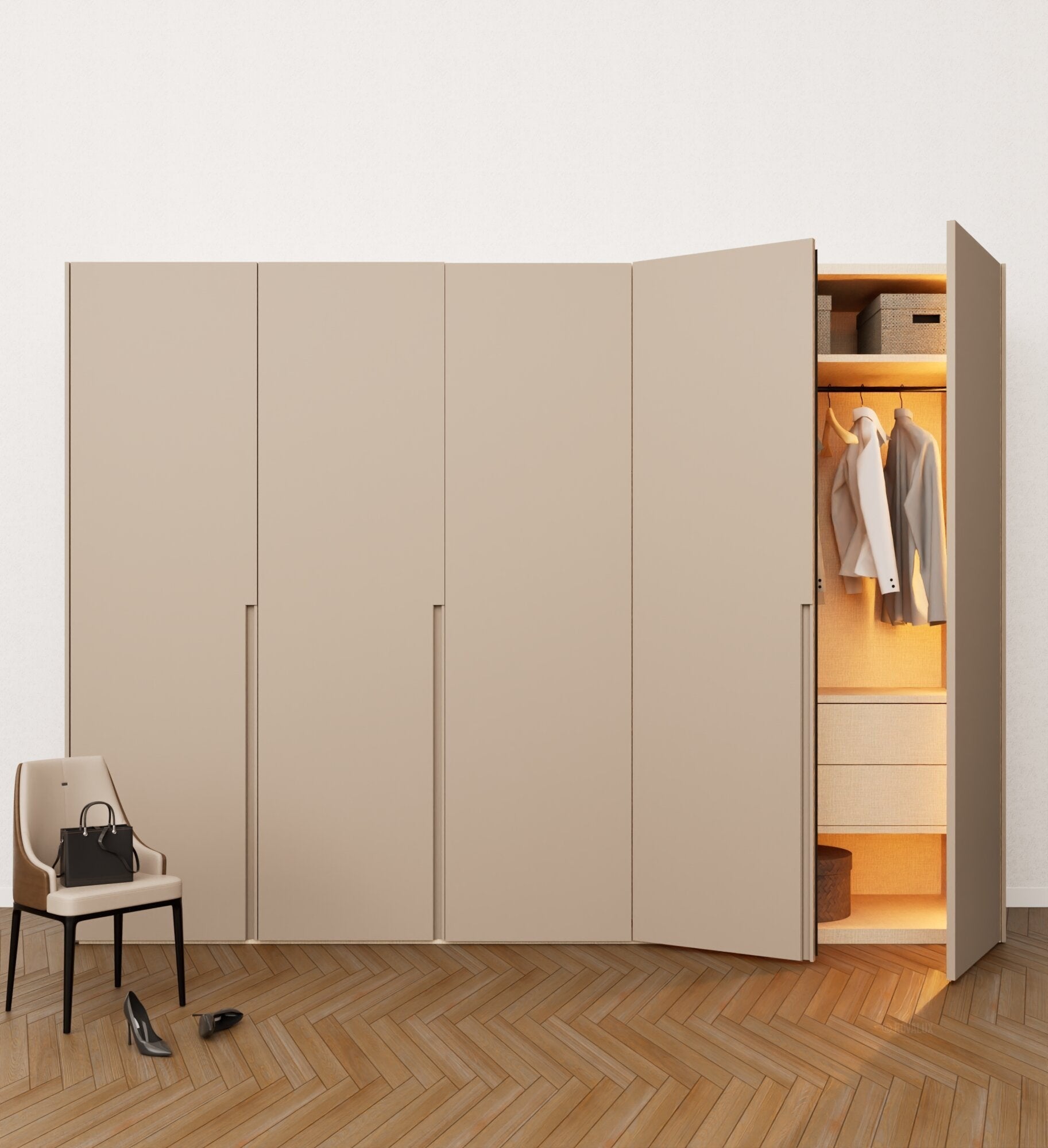 AVENA - Customizable dressing wardrobe with hinged doors - Rovalux