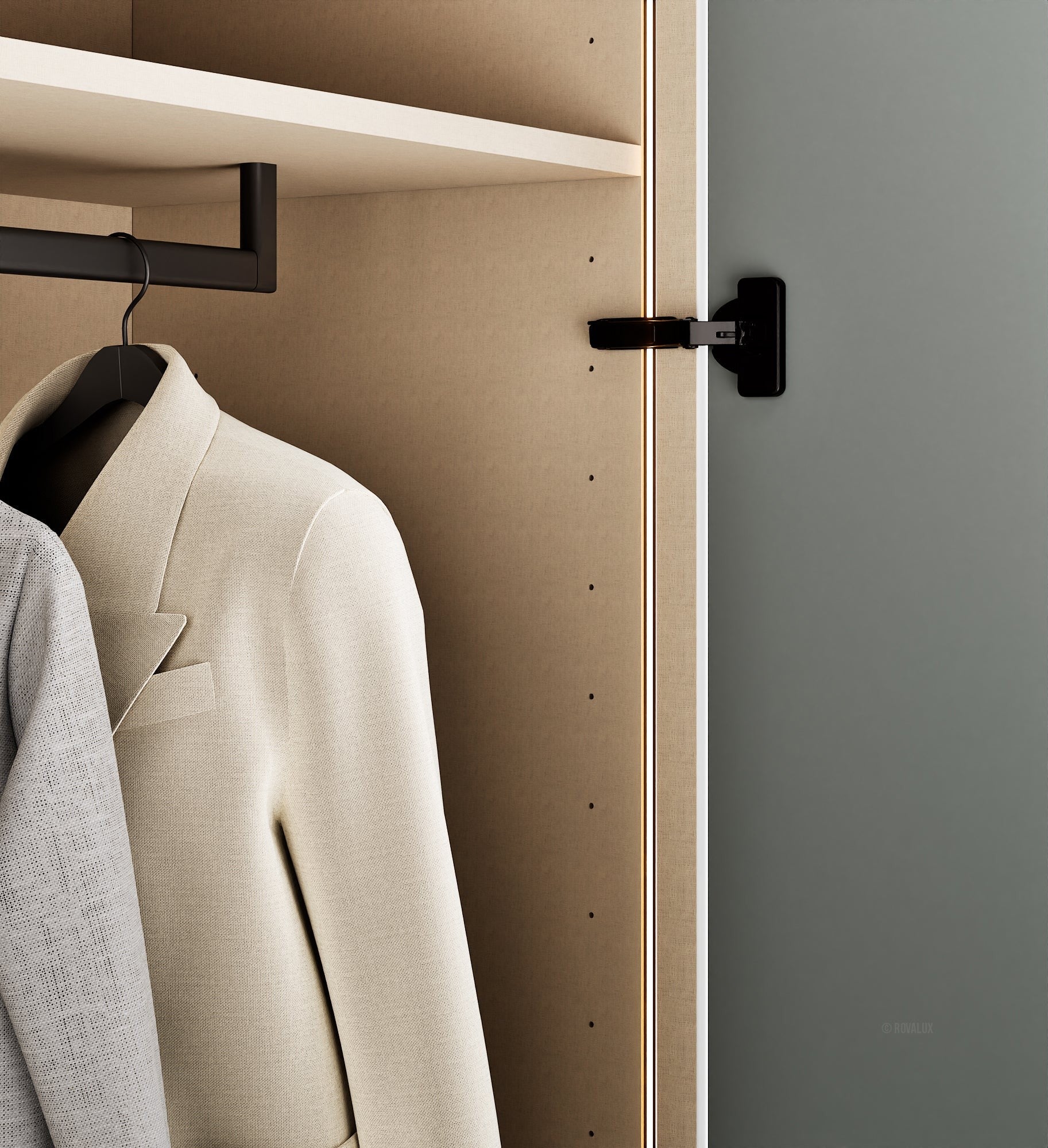 AVENA - Customizable dressing wardrobe with hinged doors - Rovalux