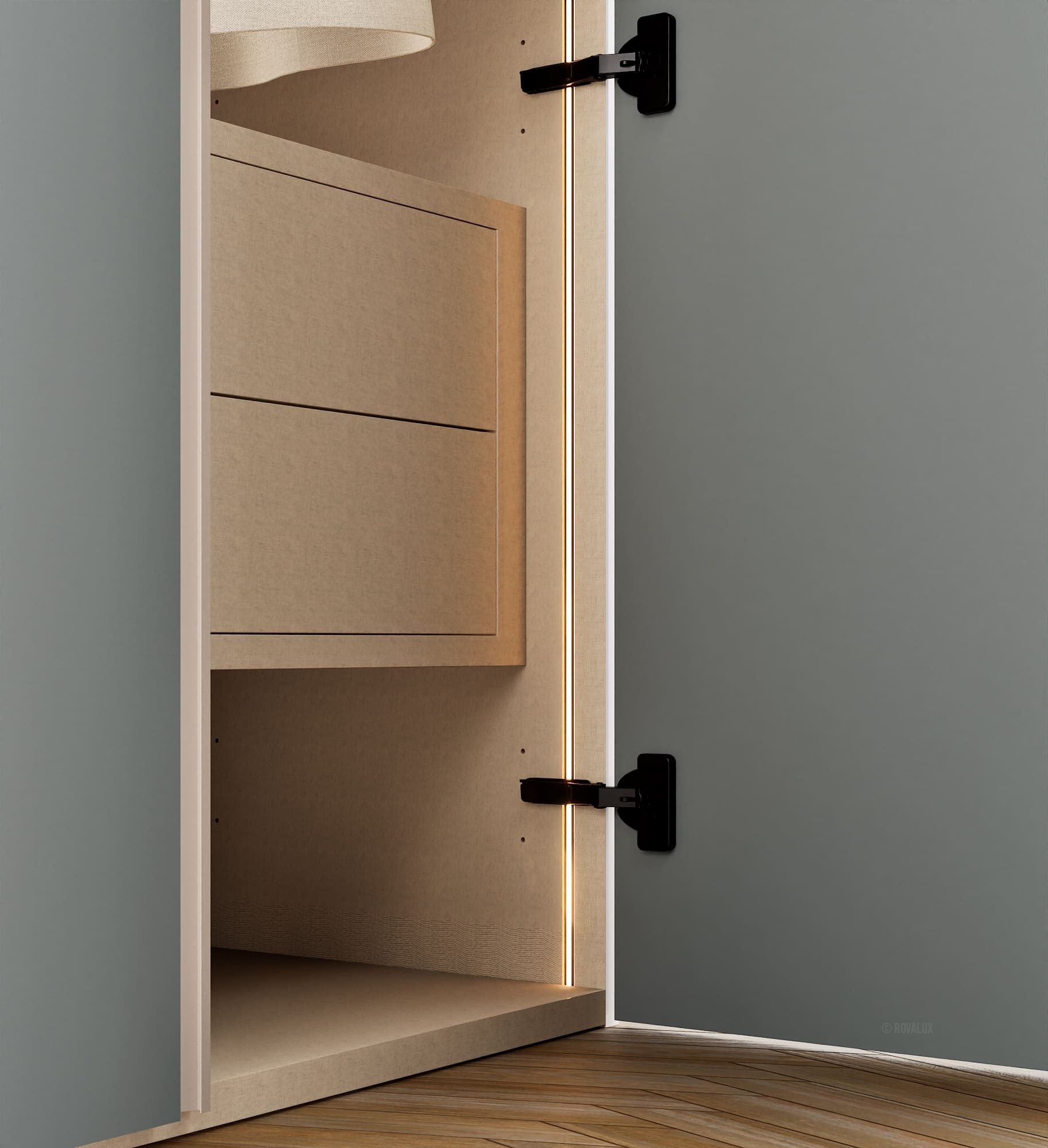 AVENA - Customizable dressing wardrobe with hinged doors - Rovalux