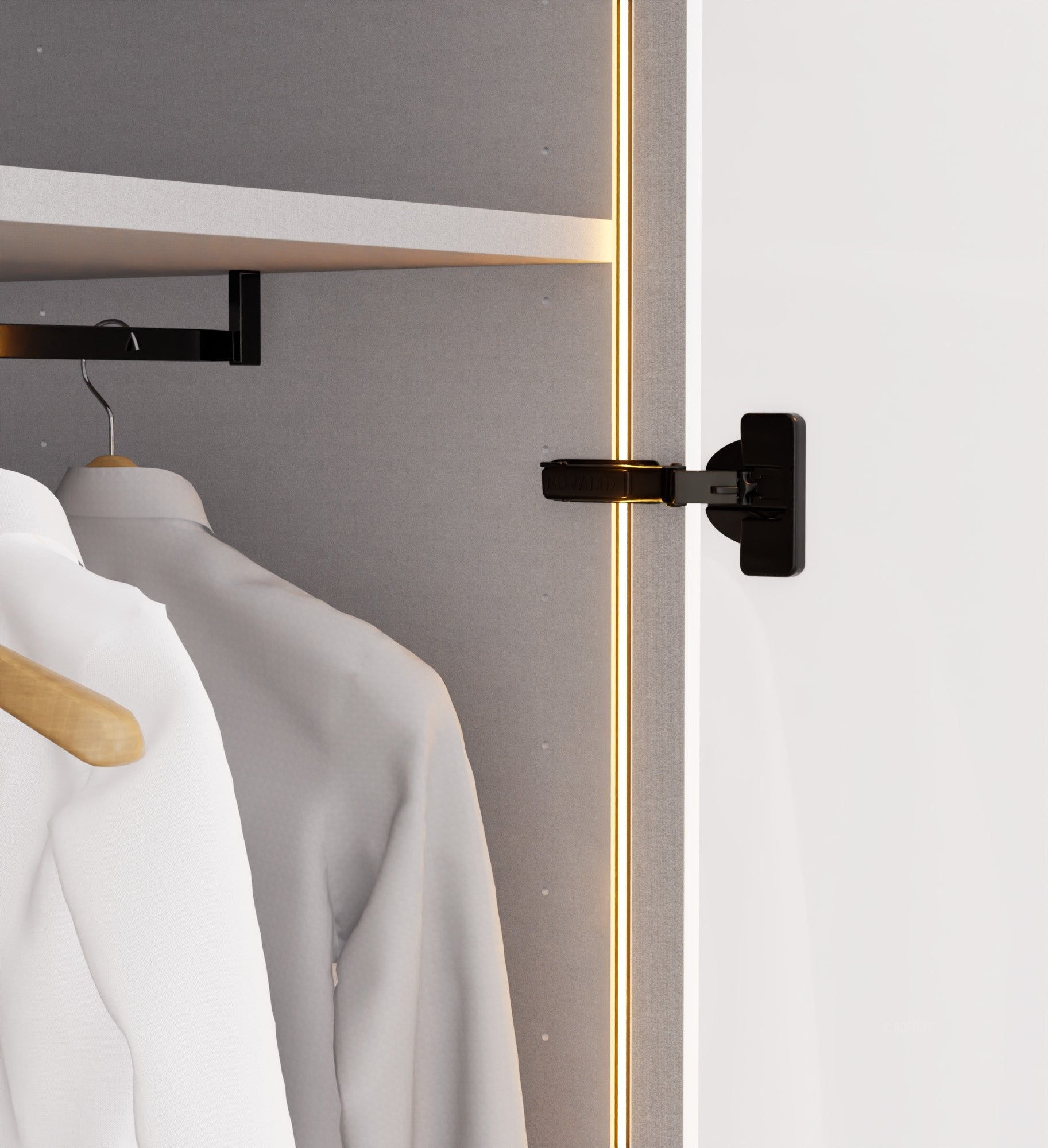 AVENA - Customizable dressing wardrobe with hinged doors - Rovalux
