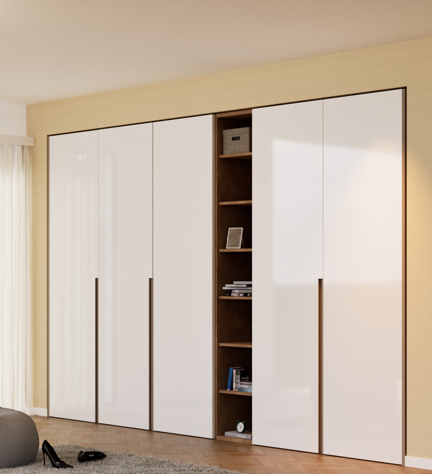 AVENA - Customizable dressing wardrobe with hinged doors - Rovalux