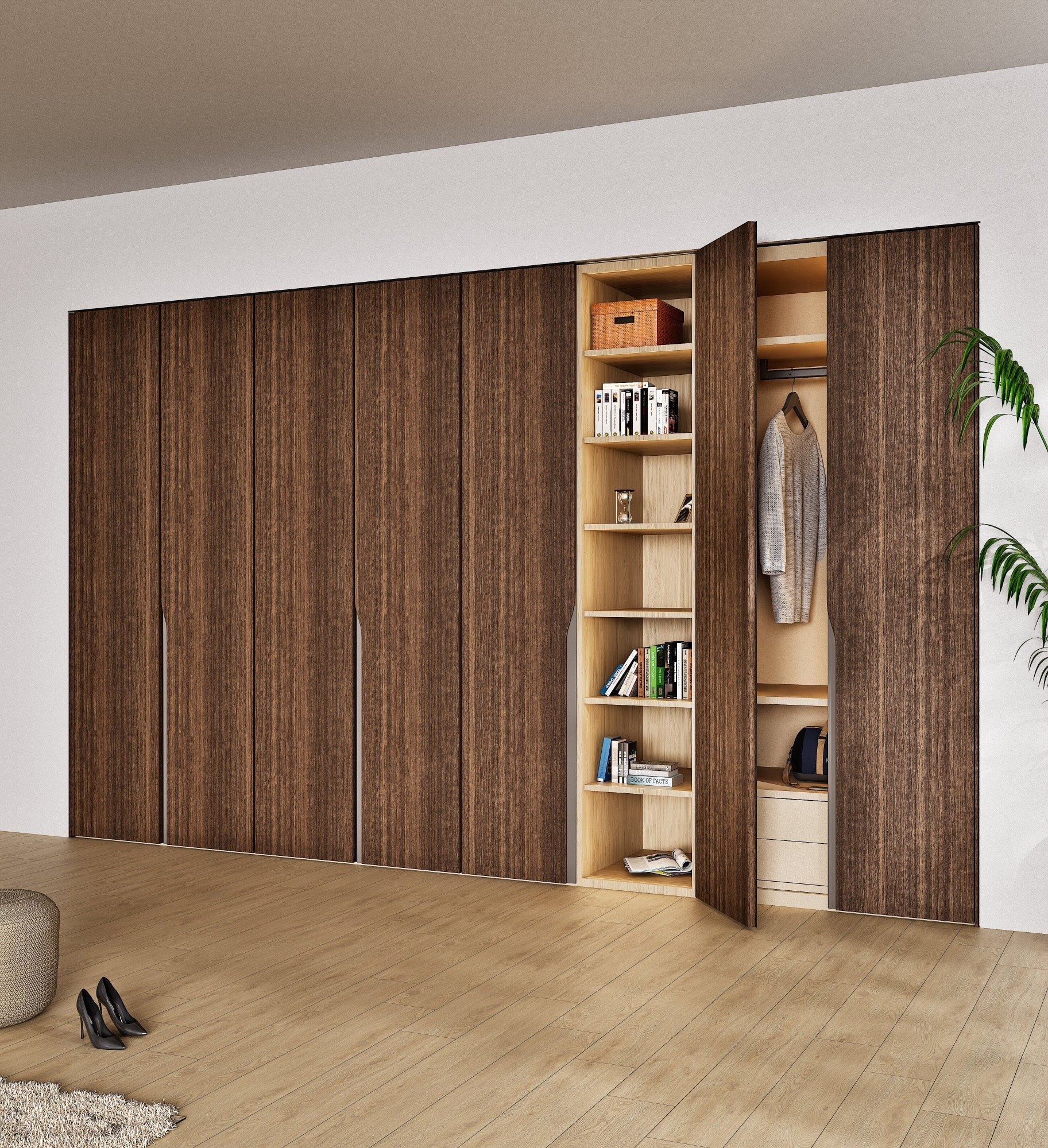 Elegance Arden - Customizable dressing wardrobe with hinged doors - Rovalux