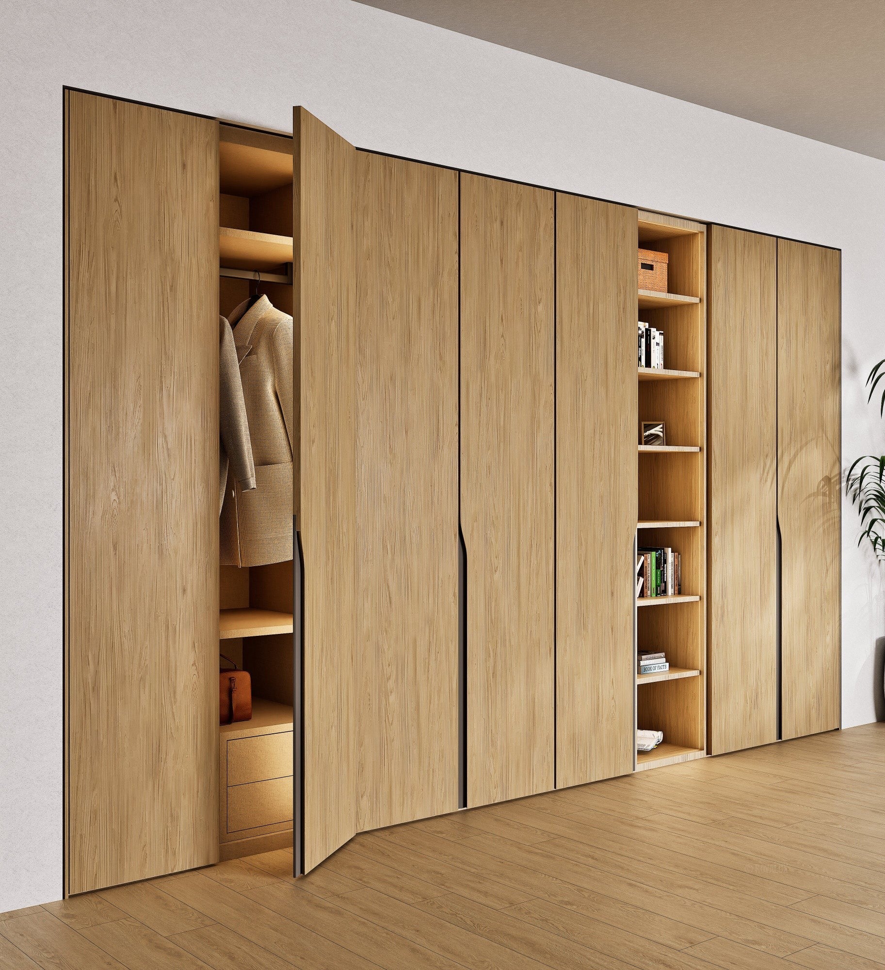Elegance Arden - Customizable dressing wardrobe with hinged doors - Rovalux