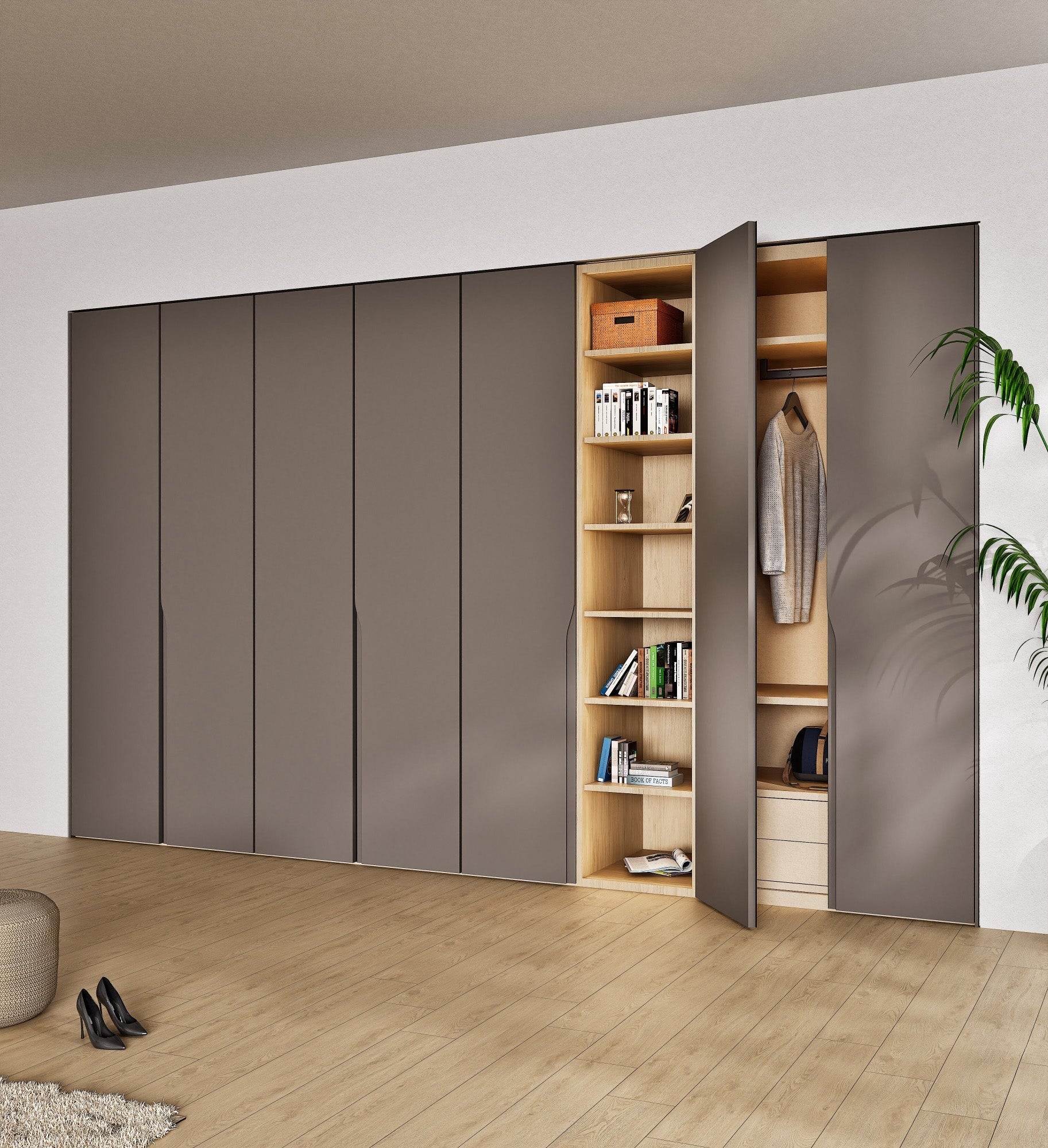 Elegance Arden - Customizable dressing wardrobe with hinged doors - Rovalux