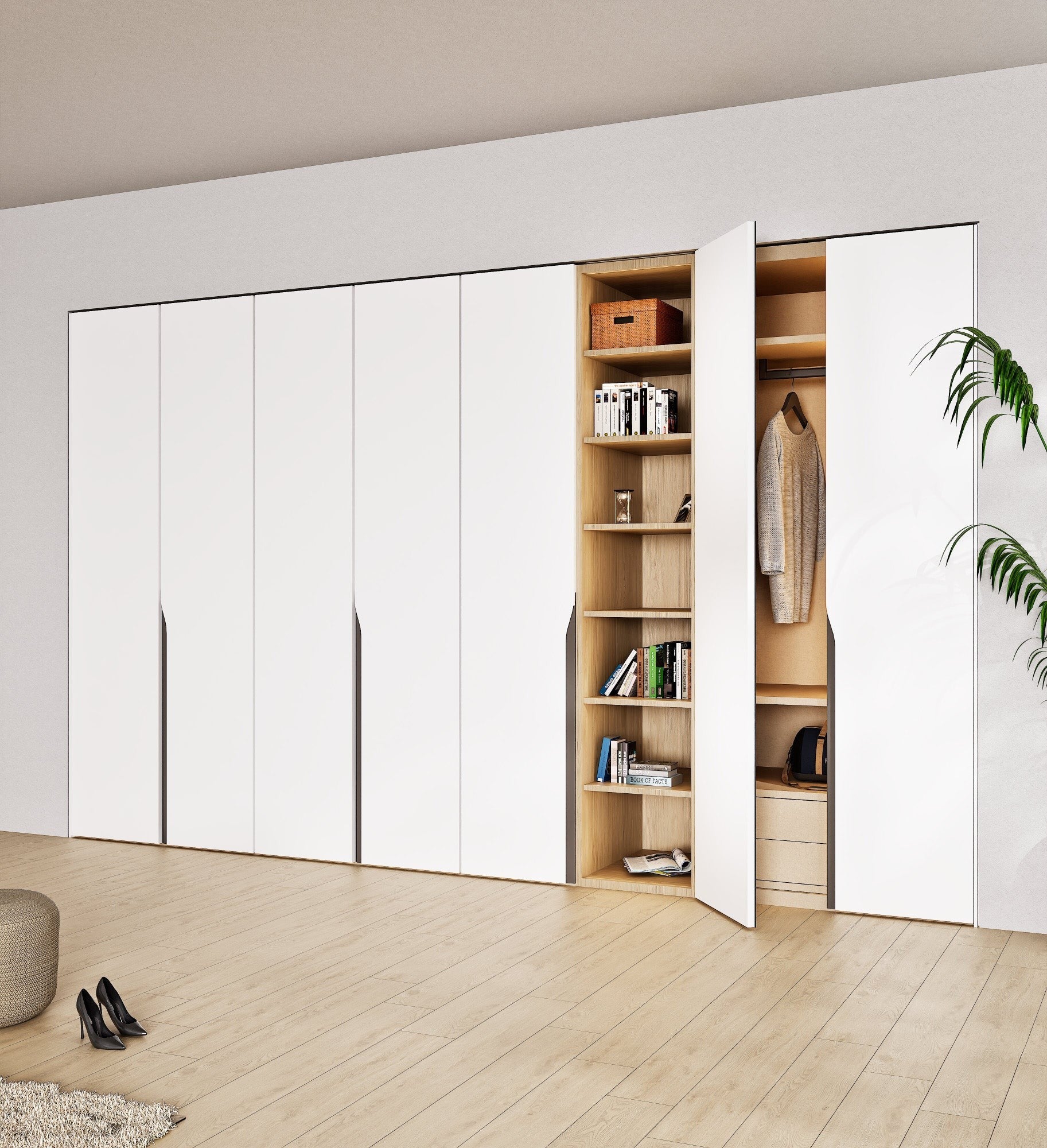 Elegance Arden - Customizable dressing wardrobe with hinged doors - Rovalux