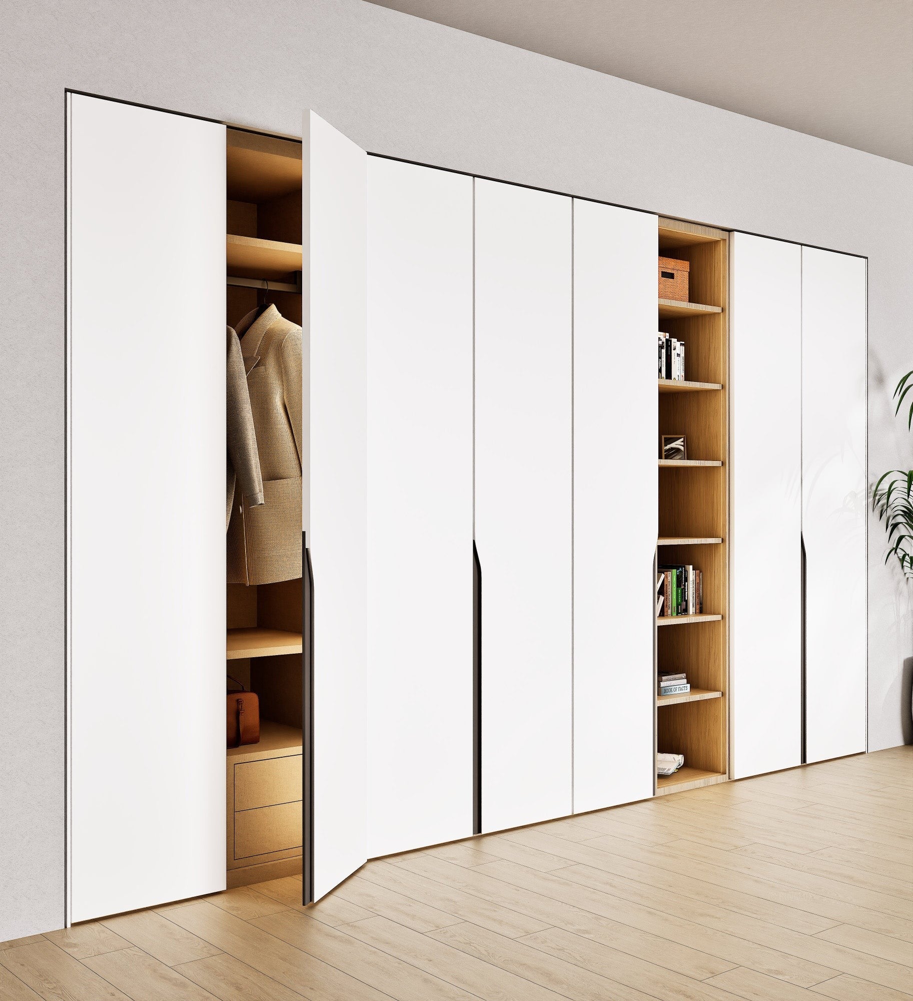 Elegance Arden - Customizable dressing wardrobe with hinged doors - Rovalux