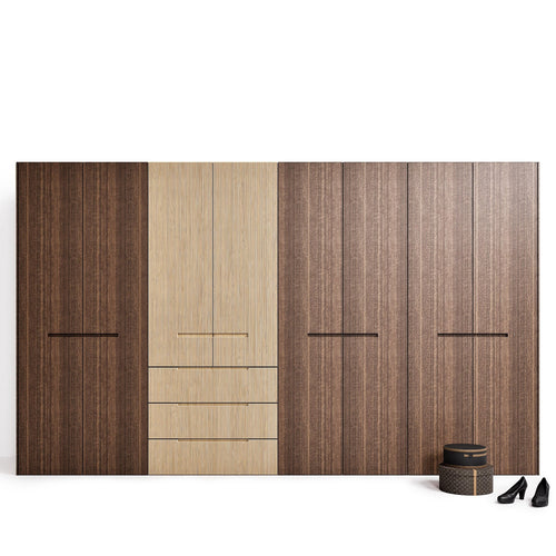 Fluvia Trama - Customizable dressing wardrobe with hinged doors - Rovalux