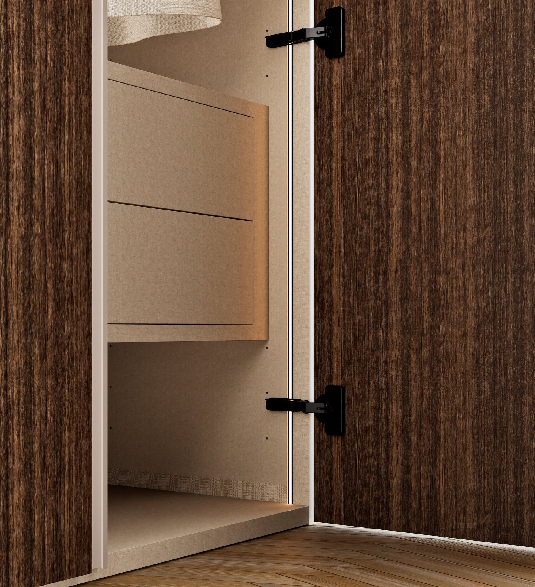 Fluvia Trama - Customizable dressing wardrobe with hinged doors - Rovalux