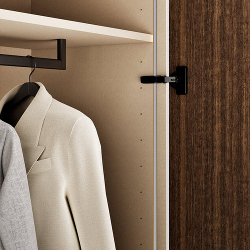 Fluvia Trama - Customizable dressing wardrobe with hinged doors - Rovalux