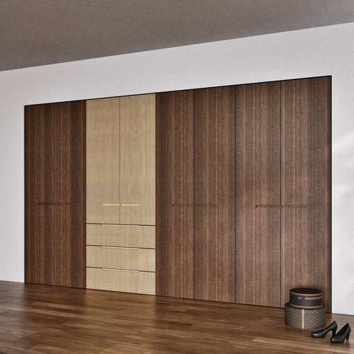 Fluvia Trama - Customizable dressing wardrobe with hinged doors - Rovalux