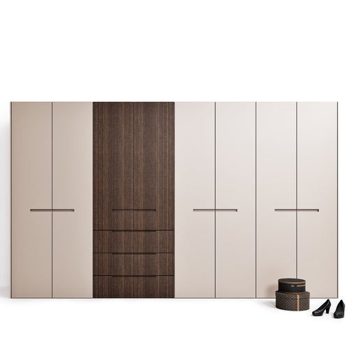 Fluvia Trama - Customizable dressing wardrobe with hinged doors - Rovalux