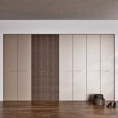 Fluvia Trama - Customizable dressing wardrobe with hinged doors - Rovalux