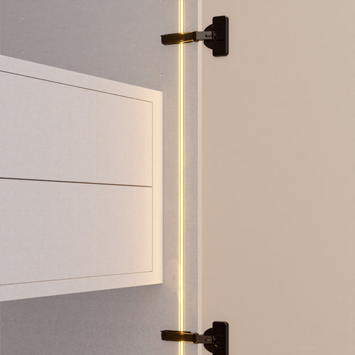 Fluvia Trama - Customizable dressing wardrobe with hinged doors - Rovalux