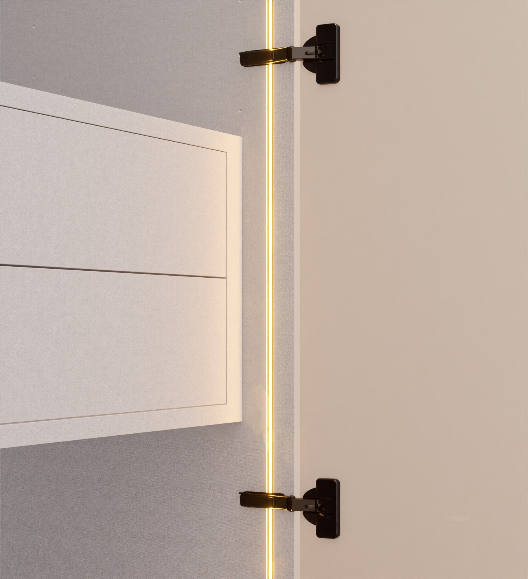 Fluvia Trama - Customizable dressing wardrobe with hinged doors - Rovalux