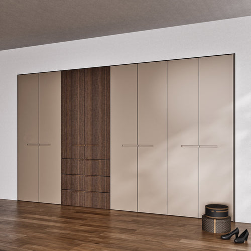 Fluvia Trama - Customizable dressing wardrobe with hinged doors - Rovalux