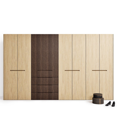 Fluvia Trama - Customizable dressing wardrobe with hinged doors - Rovalux