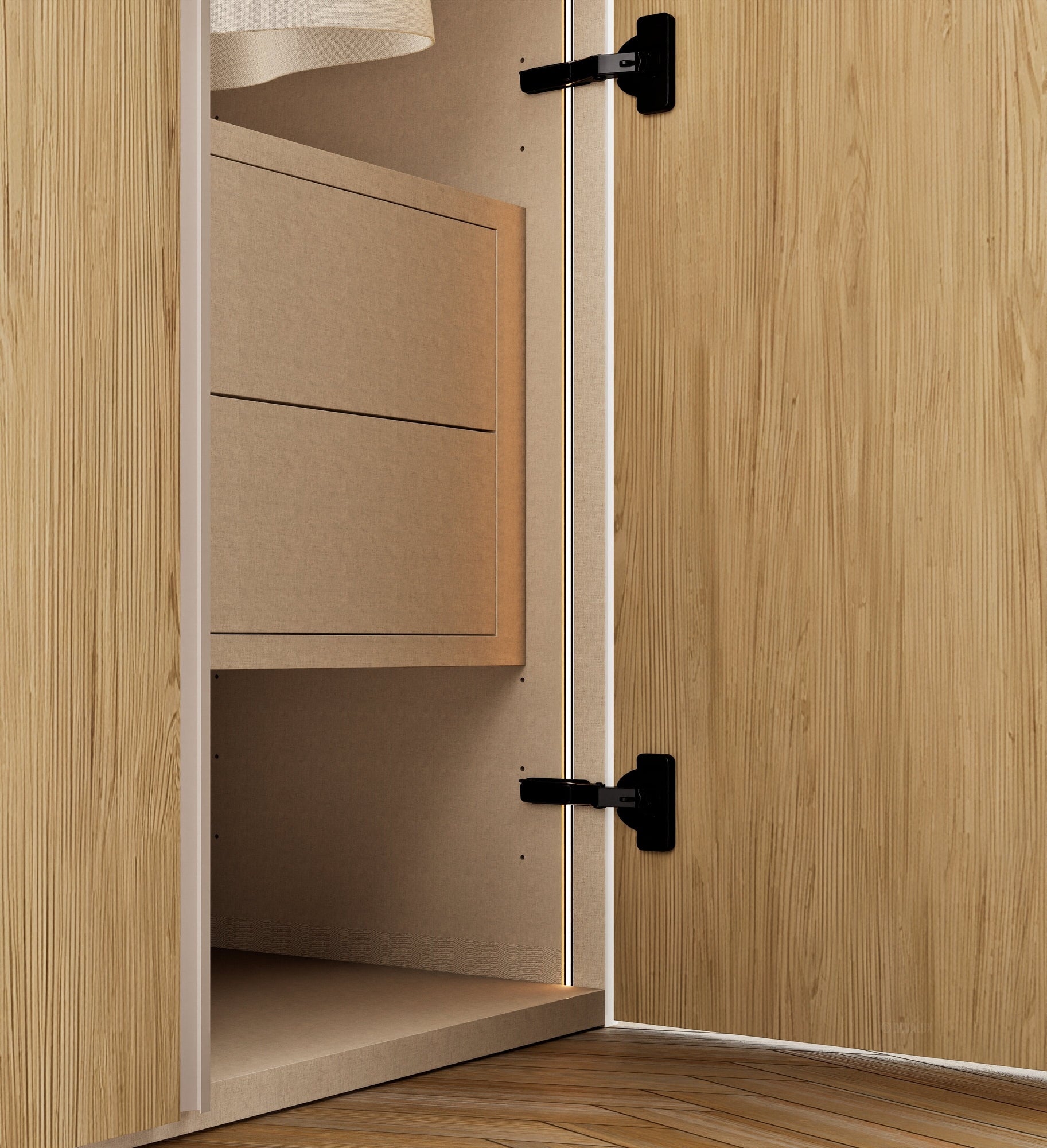 Fluvia Trama - Customizable dressing wardrobe with hinged doors - Rovalux