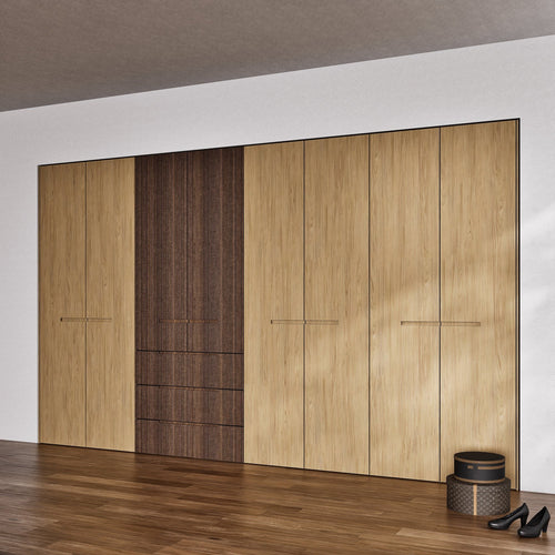 Fluvia Trama - Customizable dressing wardrobe with hinged doors - Rovalux