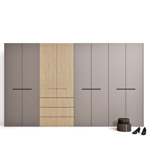 Fluvia Trama - Customizable dressing wardrobe with hinged doors - Rovalux