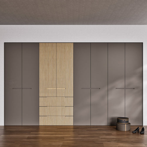 Fluvia Trama - Customizable dressing wardrobe with hinged doors - Rovalux