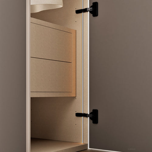 Fluvia Trama - Customizable dressing wardrobe with hinged doors - Rovalux