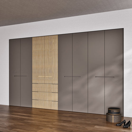 Fluvia Trama - Customizable dressing wardrobe with hinged doors - Rovalux