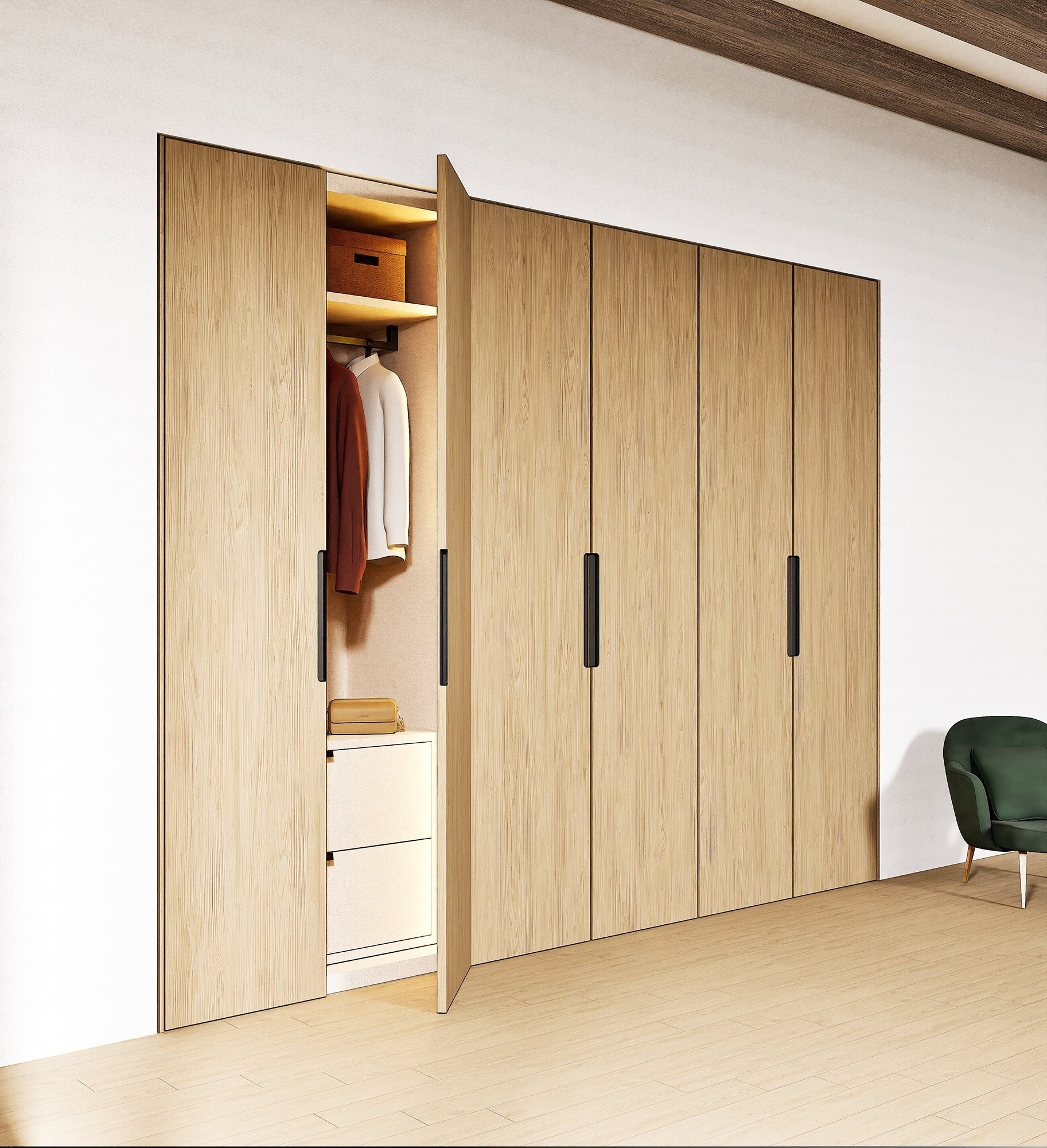 Minera Nova - Customizable dressing wardrobe with hinged doors - Rovalux