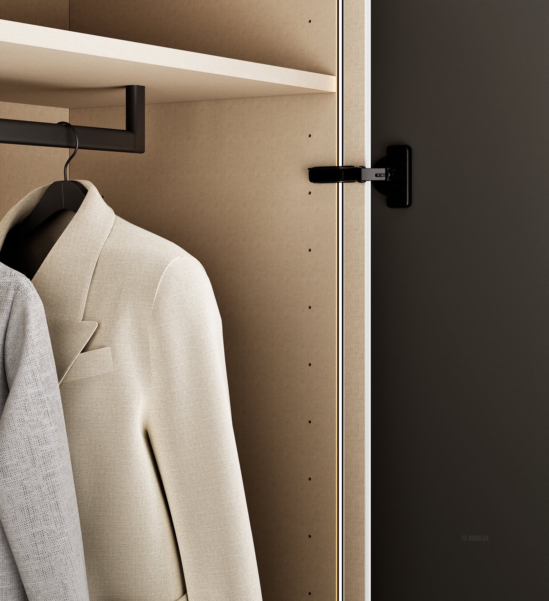 Minera Nova - Customizable dressing wardrobe with hinged doors - Rovalux