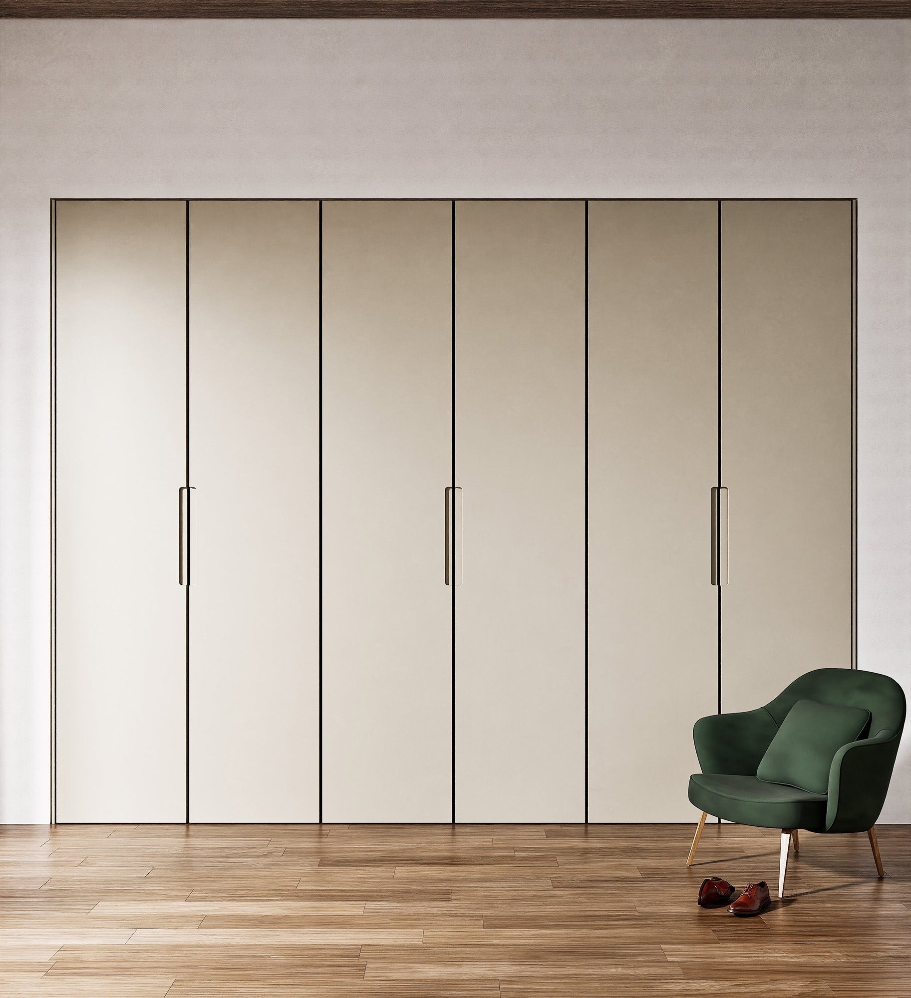Minera Nova - Customizable dressing wardrobe with hinged doors - Rovalux