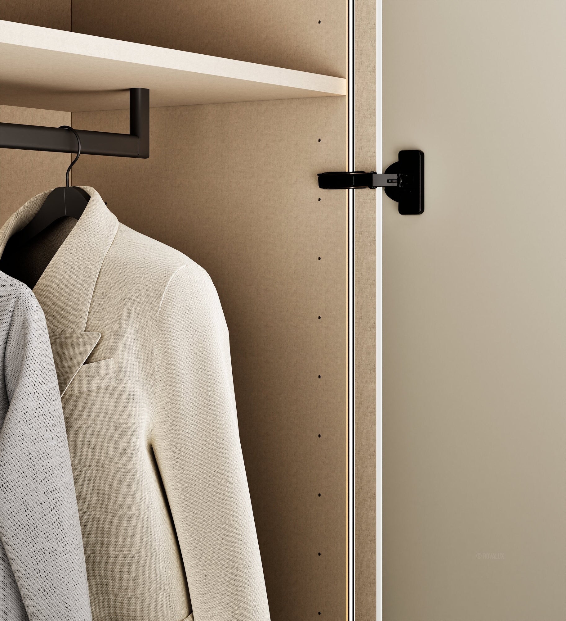 Minera Nova - Customizable dressing wardrobe with hinged doors - Rovalux