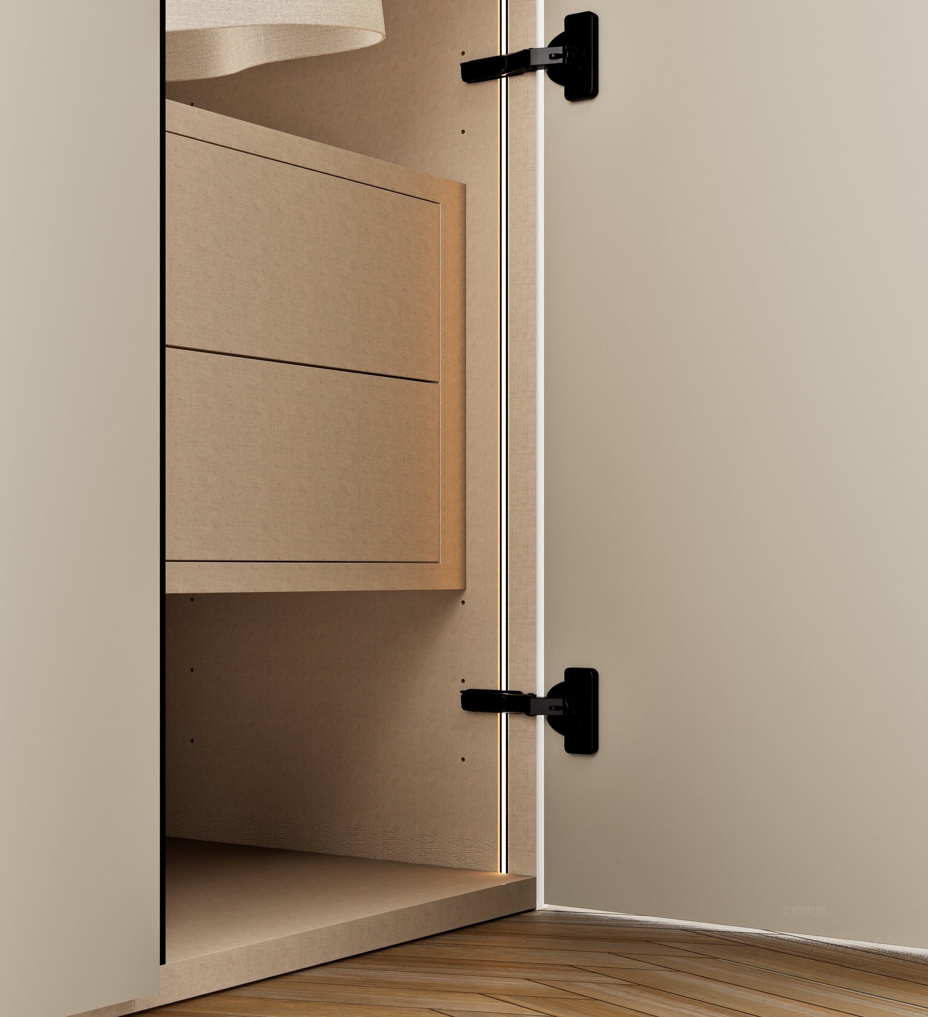 Minera Nova - Customizable dressing wardrobe with hinged doors - Rovalux